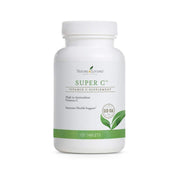 Young Living Super C tablets bottle on kitchen counter for daily wellness