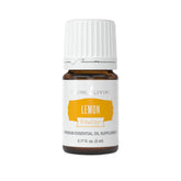 Young Living Vitality Lemon bottle closeup, highlighting bright citrus flavor for cooking