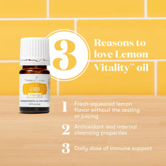 Young Living Vitality Lemon dropper indicating versatile dressings and marinades