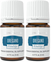 Young Living Vitality Oregano Oil bottle shows premium potency for culinary use.