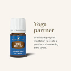 Young Living White Angelica bottle ready for topical application on wrist or neck