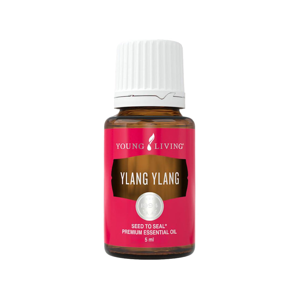Young Living Ylang Ylang 5ml bottle, fragrant floral oil for mood and ambience.