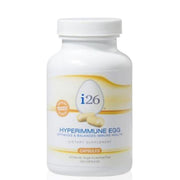 Youngevity i26 Hyperimmune Egg Capsules bottle label highlighting immune and digestive support.