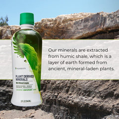 Youngevity Plant Derived Liquid Minerals bottle closeup emphasizing natural plant minerals
