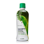 Youngevity Plant Derived Liquid Minerals bottle label highlighting 77+ minerals for daily balance