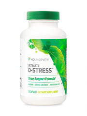 Youngevity Ultimate D-Stress bottle front for daily stress support and balanced energy