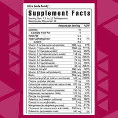 Youngevity Ultra Body Toddy bottle label highlighting minerals and phytonutrients for daily balance