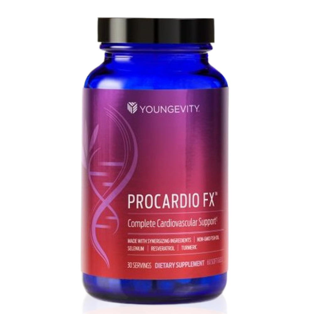 Youngevity ProCardio FX bottle-front showing a sturdy bottle for daily wellness.