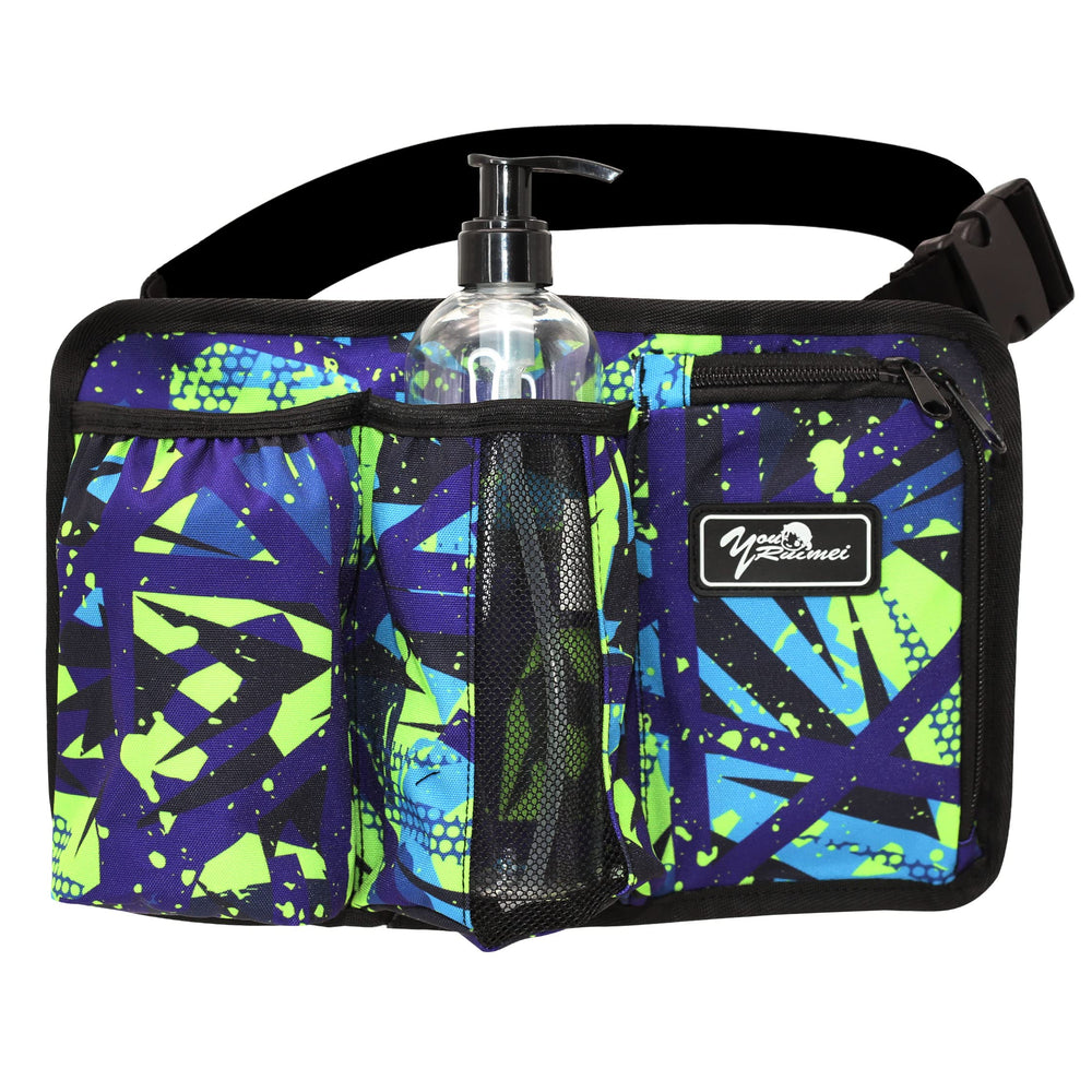 YOURUIMEI Massage Bottle Bag front view shows organized pockets for easy access.