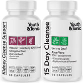 Youth & Tonic 15 Day Colon Cleanse bottle supports occasional bloating relief