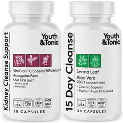 Youth & Tonic 15 Day Colon Cleanse bottle supports occasional bloating relief
