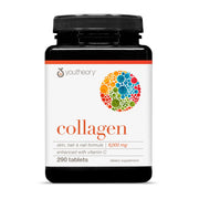 Youtheory Advanced Collagen bottle front shows 6000 mg formula for daily support