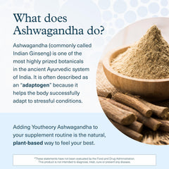 Youtheory Ashwagandha Liquid KSM-66 extract emphasis for potency