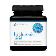 Youtheory Hyaluronic Acid Advanced bottle front highlights joint support and skin hydration