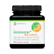 Gélules Youtheory Immunité Plus près de la bouteille pour le soutien quotidien.