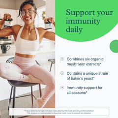Étiquette du produit Youtheory Immunité Plus montrant les ingrédients clés.