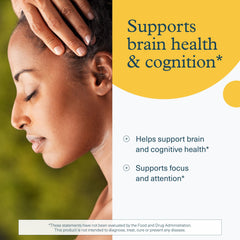 Label detail lists Cognizin and lion's mane blend for focus optimization.