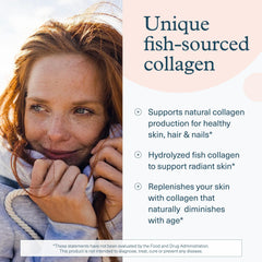 Youtheory Marine Collagen label detail with vitamins A, C and E.