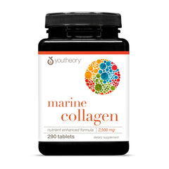 Youtheory Marine Collagen tablets in bottle supporting joint wellness