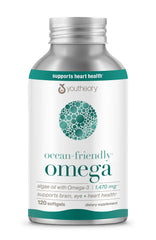 Youtheory Ocean-Friendly Omega bottle with softgels, plant-based EPA and DHA for heart, brain, eyes