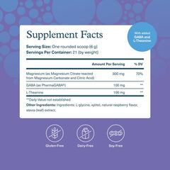 Close-up of Youtheory Relax label highlighting vegan, dairy-free, gluten-free formulation
