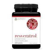 Youtheory Resveratrol Advanced bottle for daily antioxidant support and wellness.