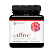 Youtheory saffron bottle for daily vegan energy support.