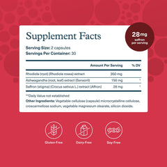 Youtheory saffron capsules for convenient vegan energy on the go.