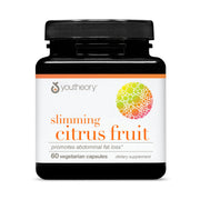 Youtheory Slimming Citrus Fruit bottle promotes vegan daily wellness routine