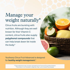 Back label of Youtheory Slimming Citrus detailing allergen-free ingredients.
