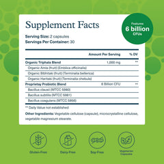 Close-up of Youtheory Spore Probiotic capsules for convenient daily use.