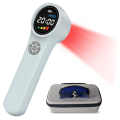 Yoveck red light therapy device front view showing compact handheld design for home use