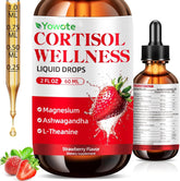 YOWOTE cortisol support liquid bottle with pour for everyday calm use