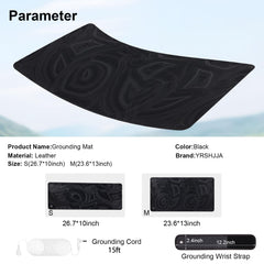 YRSHJJA grounding mat wipeable surface easy cleaning after workouts and sessions.