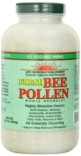 YS Eco Bee Farms fresh bee pollen granules shown for daily use