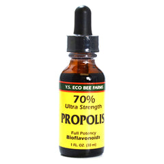 YS Eco Bee Farms propolis bottle pour shows concentrated formula for easy dosing
