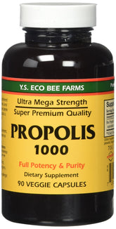 YS Eco Bee Farms Propolis Raw bottle showing full potency and purity.