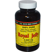 YS Eco Bee Farms Royal Jelly 2000 mg bottle for daily vitality and routine.