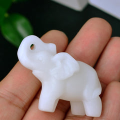 Ytbeoxk elephant crystal decor close-up emphasizing texture and subtle color variations.