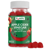 YUM-V'S apple cider vinegar gummies bottle with fresh apple flavor for daily use