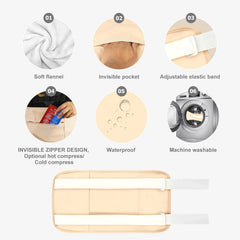 Yumiwoow castor oil pack wrap adjustable elastic strap for a custom fit.