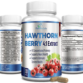 YUMMYVITE Hawthorn 4:1 extract bottle—concentrated capsules for daily immune-support potential.