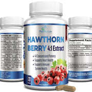 YUMMYVITE Hawthorn 4:1 extract bottle—concentrated capsules for daily immune-support potential.