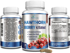 Foil-sealed bottle of YUMMYVITE Hawthorn 4:1 extract preserves freshness and potency.