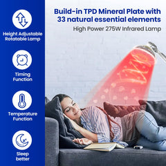 YUNCHI 2-in-1 therapy lamp front view showing compact design