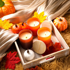 Yuntau wreath-scented jar candle adds cozy autumn fragrance to any room.