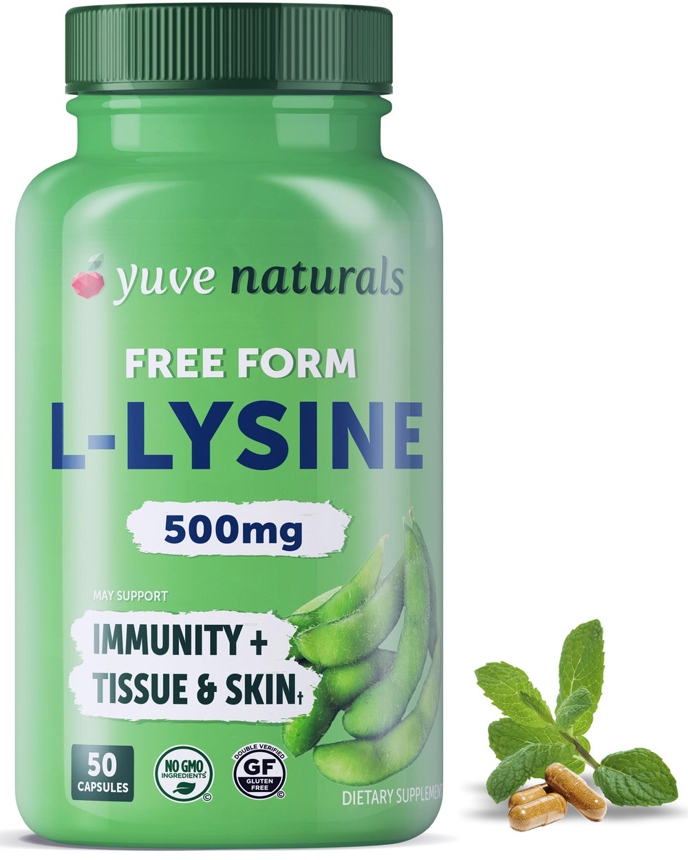 Yuve Lysine 500mg capsules for easy daily immune support