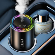 YWSER car air freshener diffuser in silver with vent clip for long-lasting fragrance.