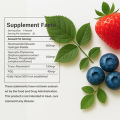 YYURAURB liposomal NAD+ and resveratrol close-up highlighting premium ingredients.