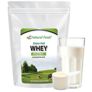 Z Natural Foods grass-fed whey powder bottle for workouts and clean protein.